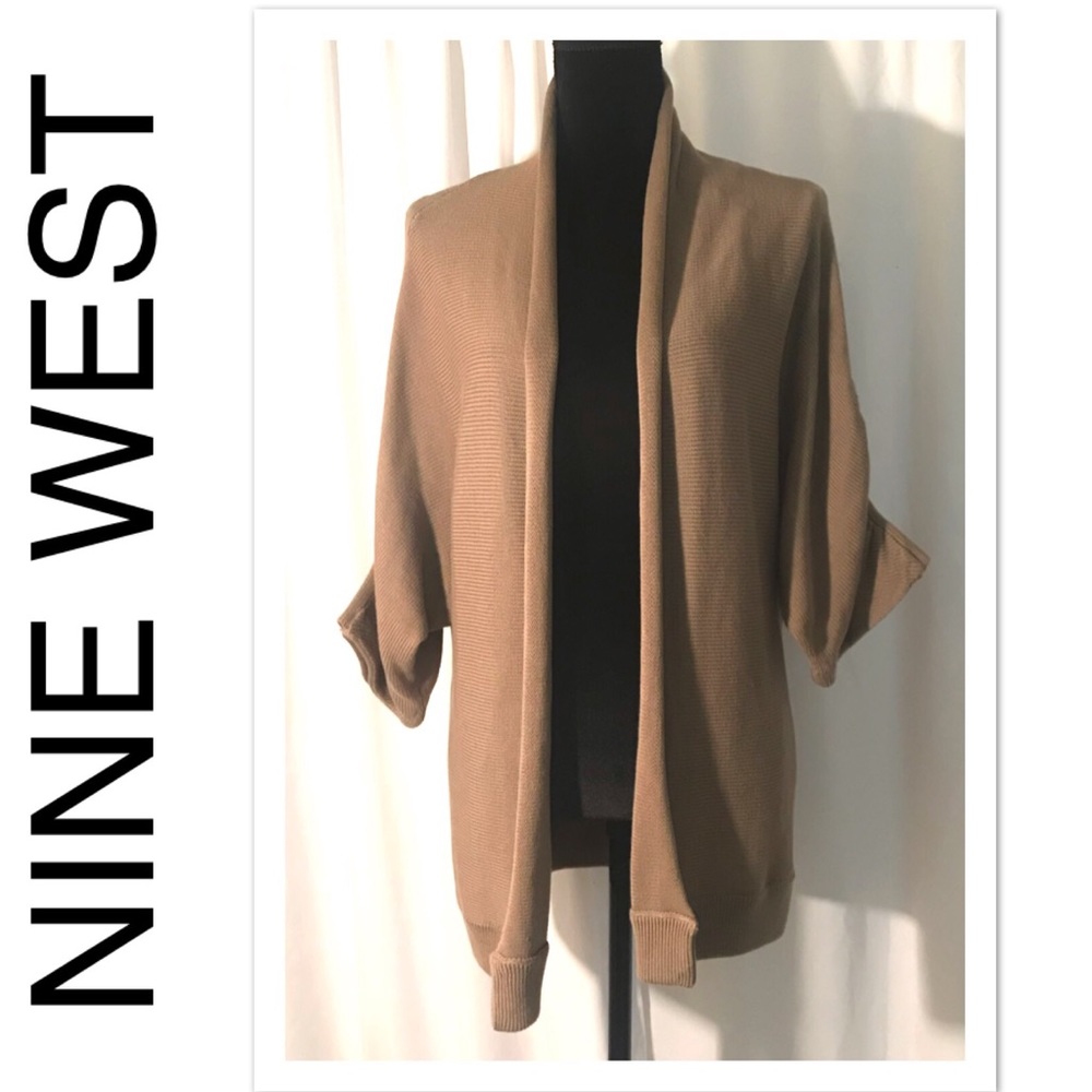 NINE WEST Buttonless 3/4” sleeve Cardigan Sz XL
